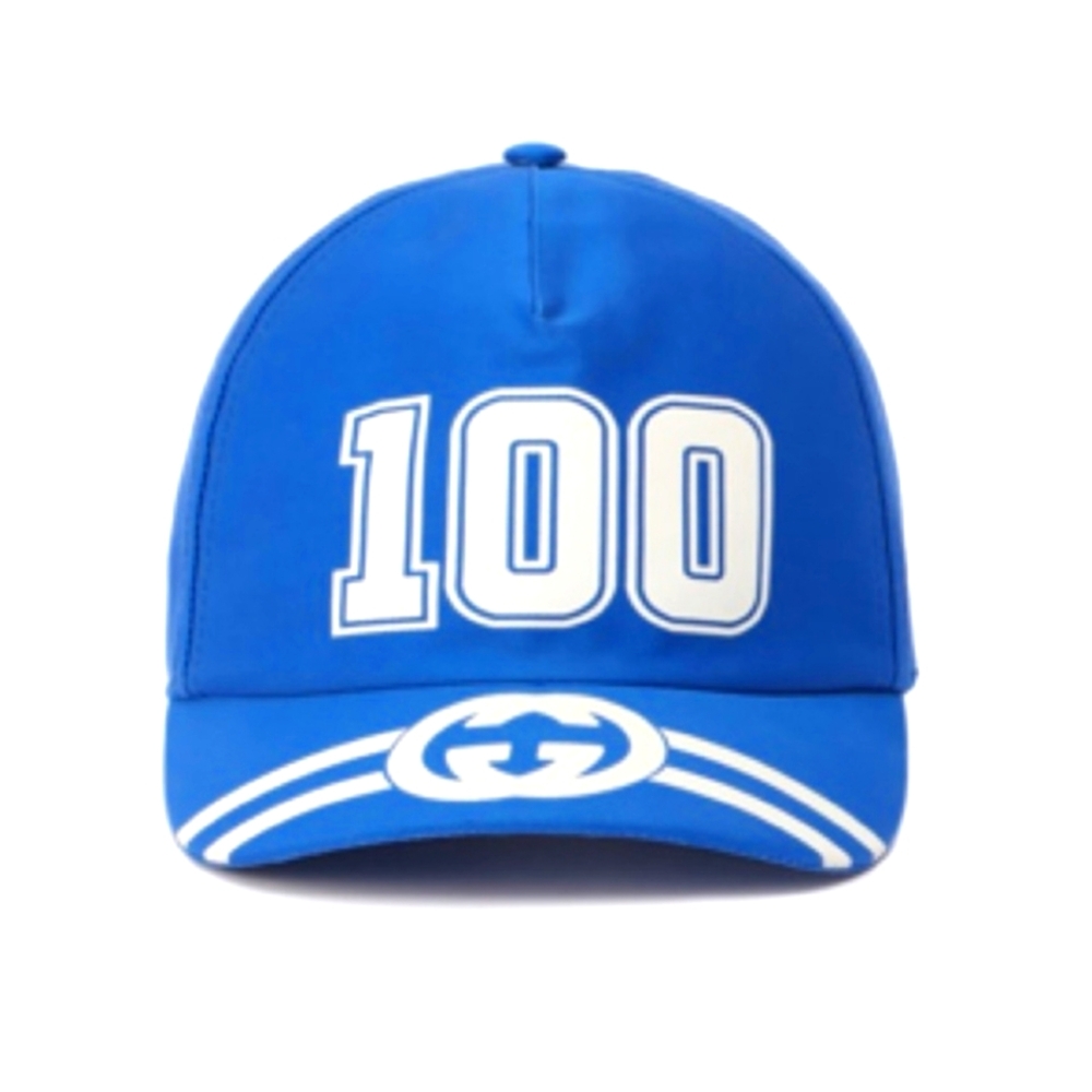 GUCCI Blue 100 GG Baseball Cap Hat NWT